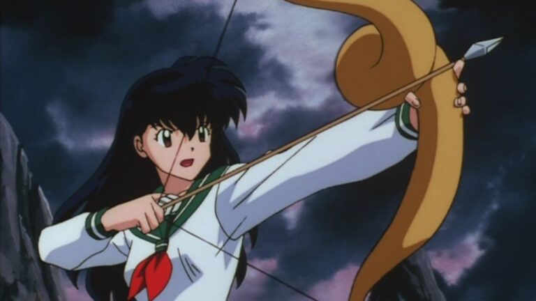 Kagome using Shippo as a Bow